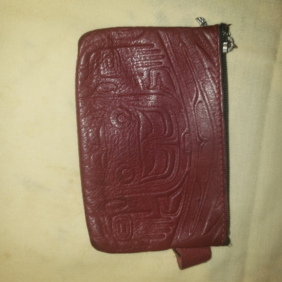 West Coast traditional art leather wallet - Picture 1 of 4